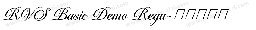 RVS Basic Demo Regu字体转换